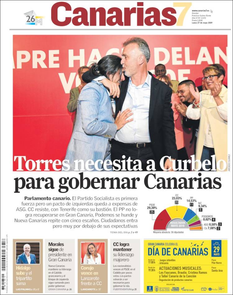 Portada de Canarias 7 (Espa&ntilde;a)