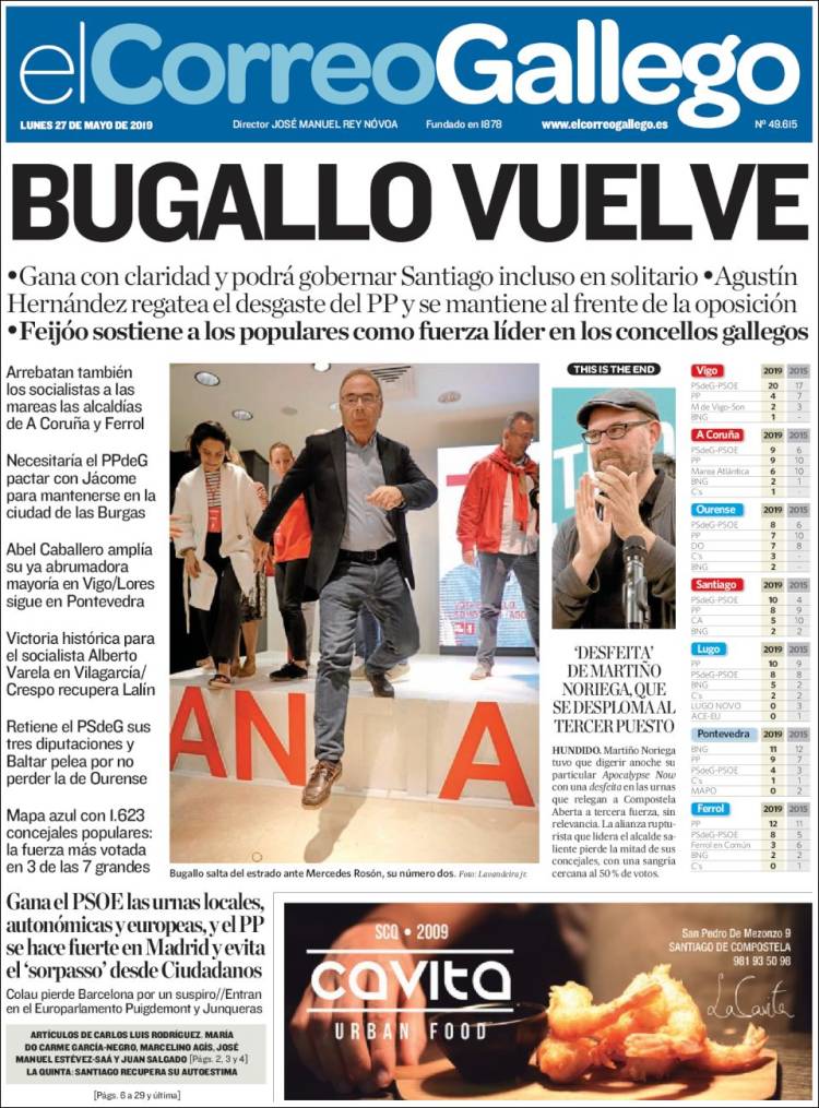 Portada de El Correo Gallego (Espa&ntilde;a)