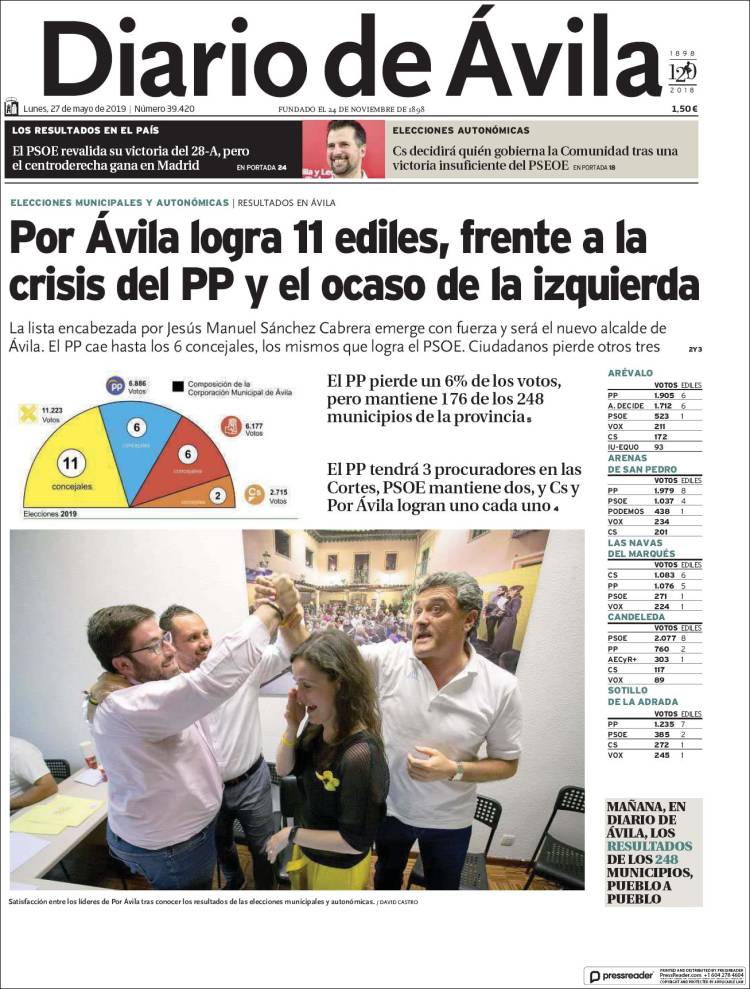 Portada de Diario de Ávila (Espa&ntilde;a)