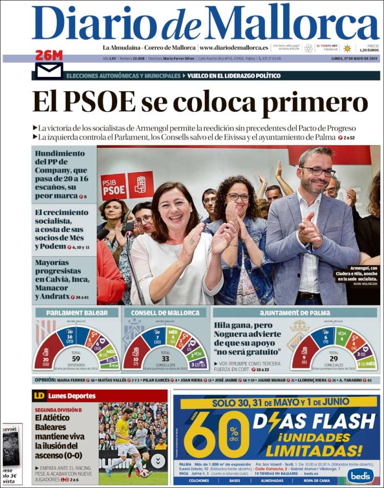 Portada de Diario de Mallorca (Espa&ntilde;a)