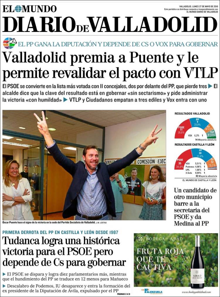 Portada de Diario de Valladolid (Espa&ntilde;a)