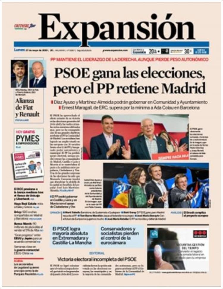 Portada de Expansión (Espa&ntilde;a)
