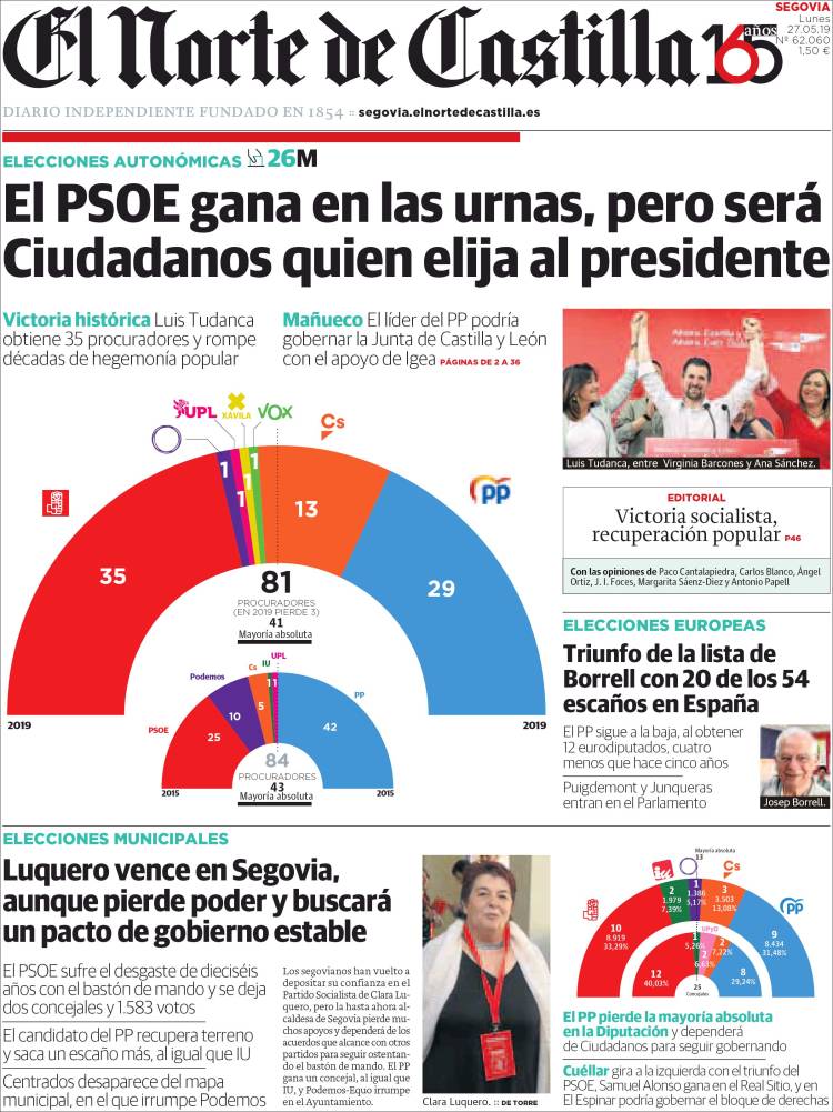 Portada de Norte de Castilla - Segovia (Espa&ntilde;a)