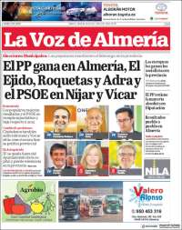 Portada de La Voz de Almería (Espa&ntilde;a)