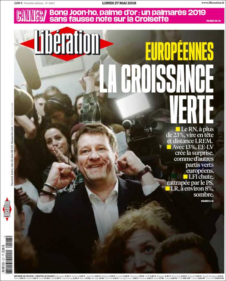 Portada de Libération (Francia)