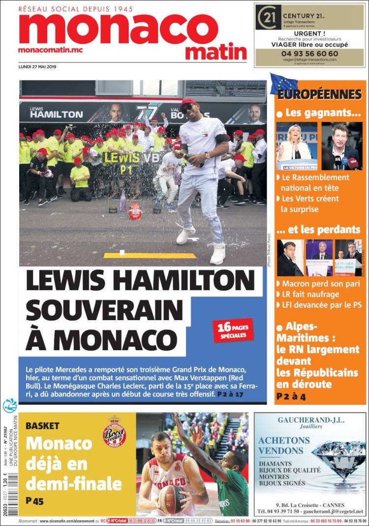 Portada de Nice-Matin (France)