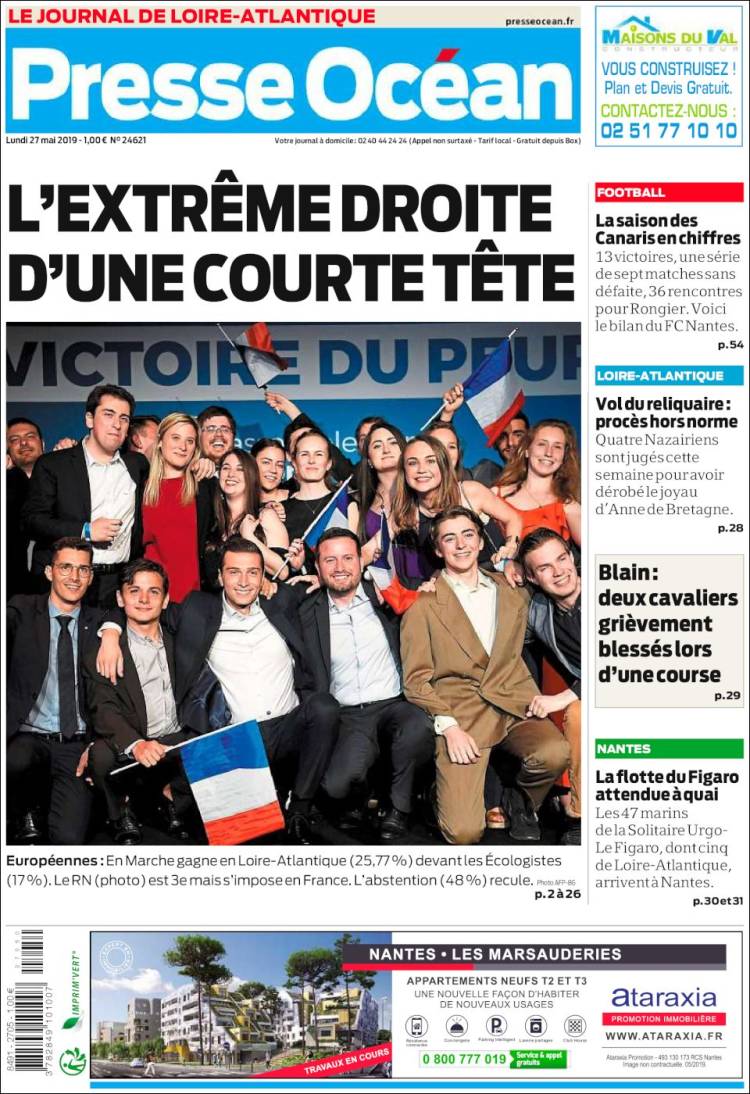 Portada de Presse Ocean (France)