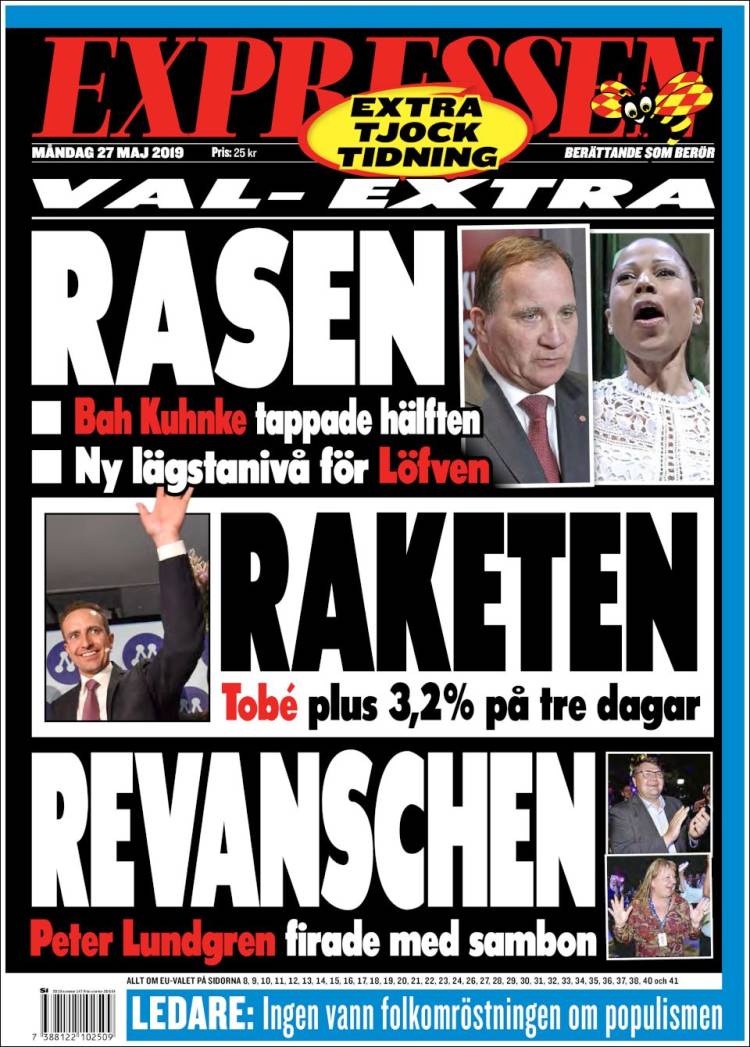 Portada de Expressen (Suecia)