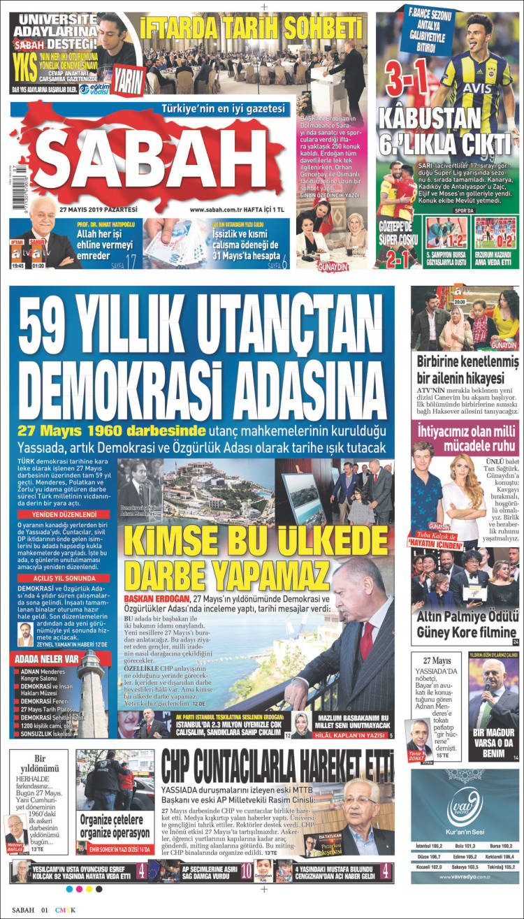 Portada de Sabah (Turqu&iacute;a)