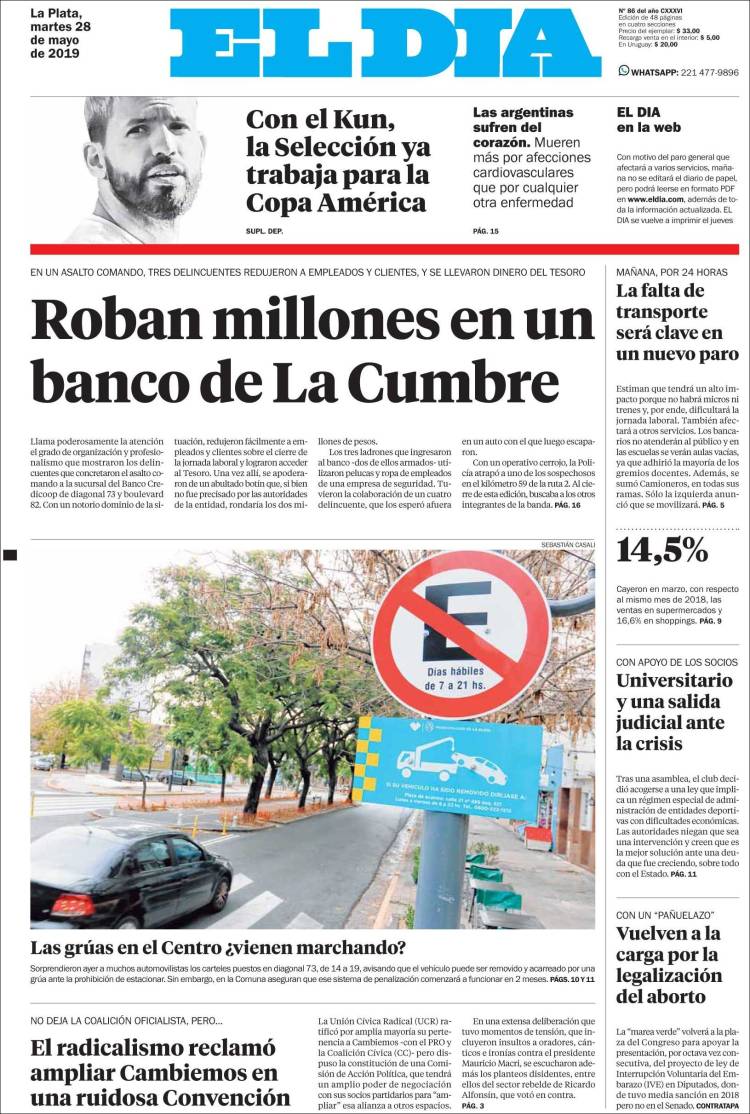 Portada de El Día de la Plata (Argentina)