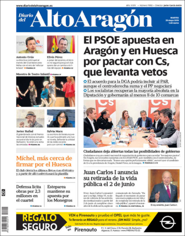 Portada de Diario del AltoAragón (España)