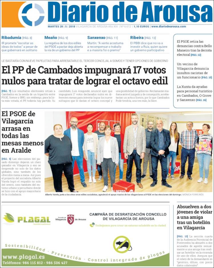 Portada de Diario de Arousa (España)