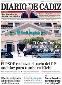 Portada de Diario de Cádiz (España)