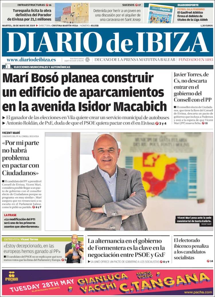 Portada de Diario de Ibiza (España)