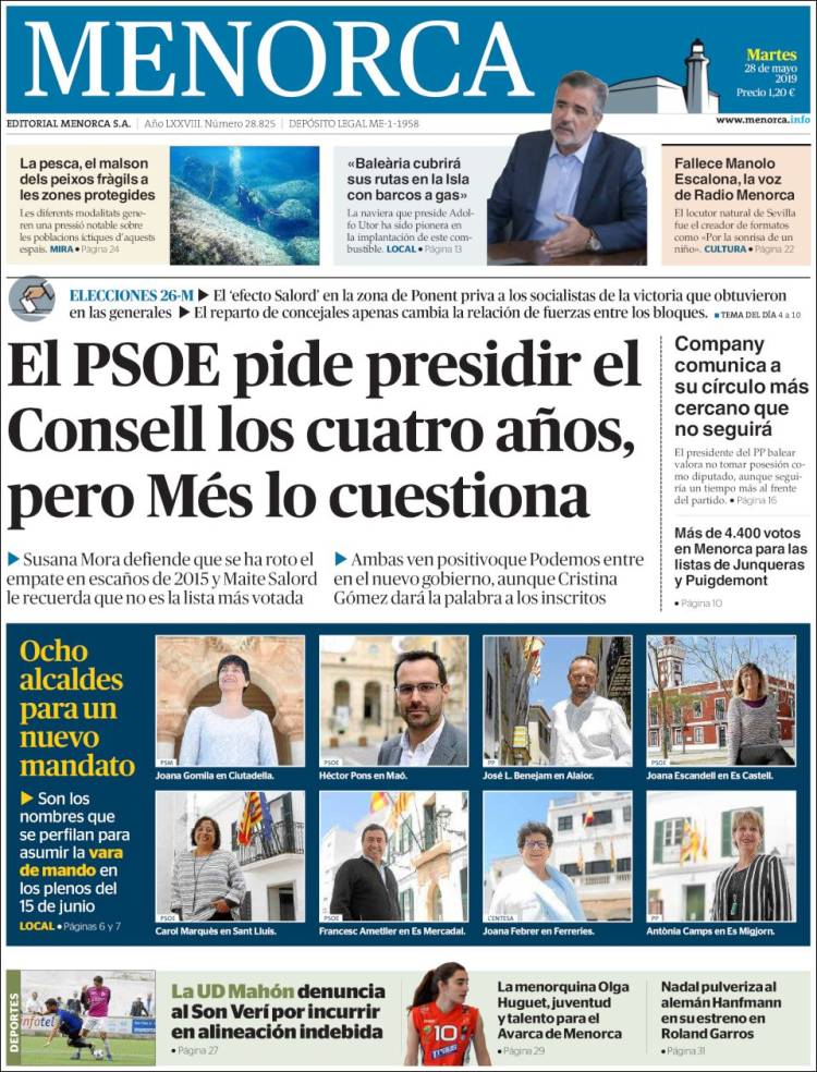 Portada de Menorca - Diario Insular (España)