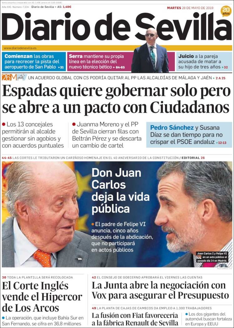 Portada de Diario de Sevilla (España)