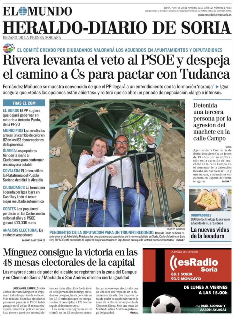 Portada de Diario de Soria (España)