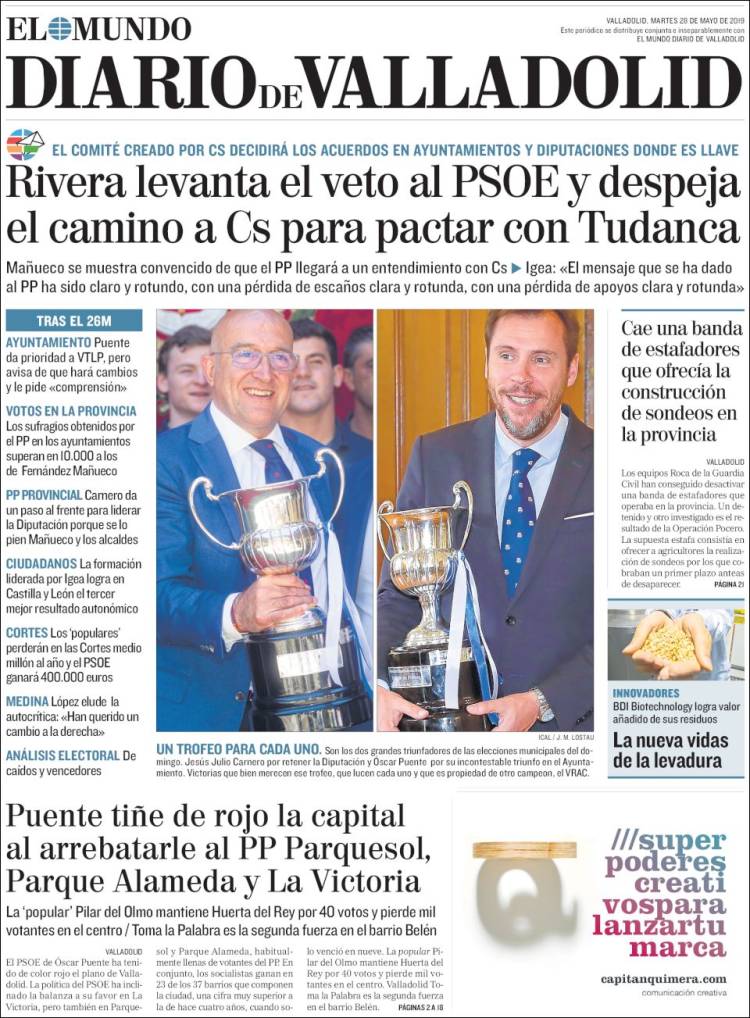 Portada de Diario de Valladolid (España)