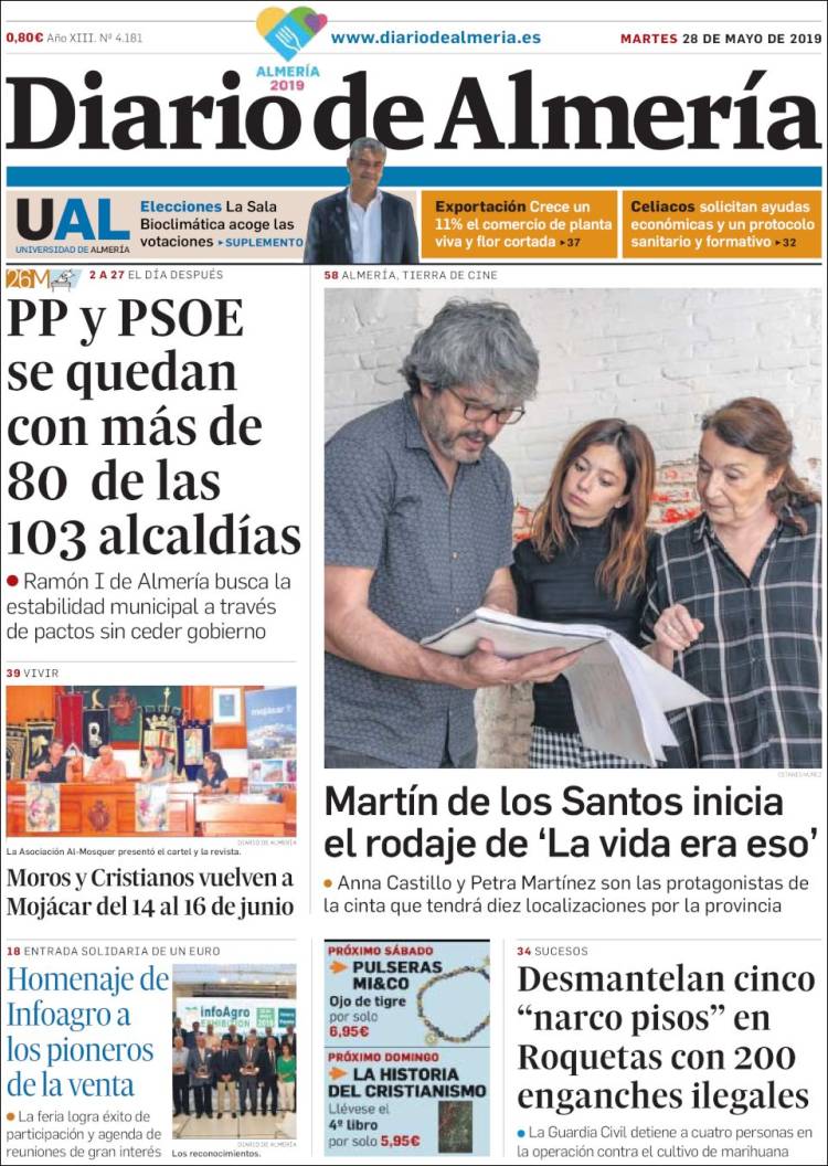 Portada de Diario de Almería (España)