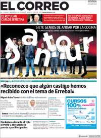 Portada de El Correo - Guipuzcoa (España)