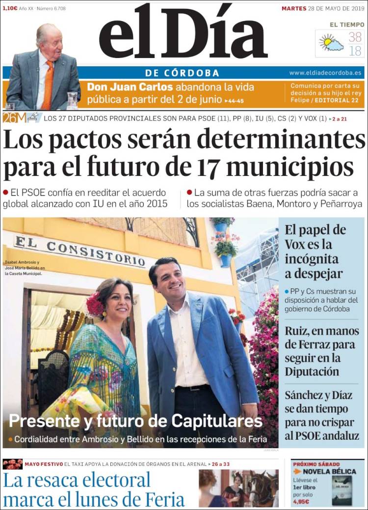 Portada de El Día de Córdoba (España)