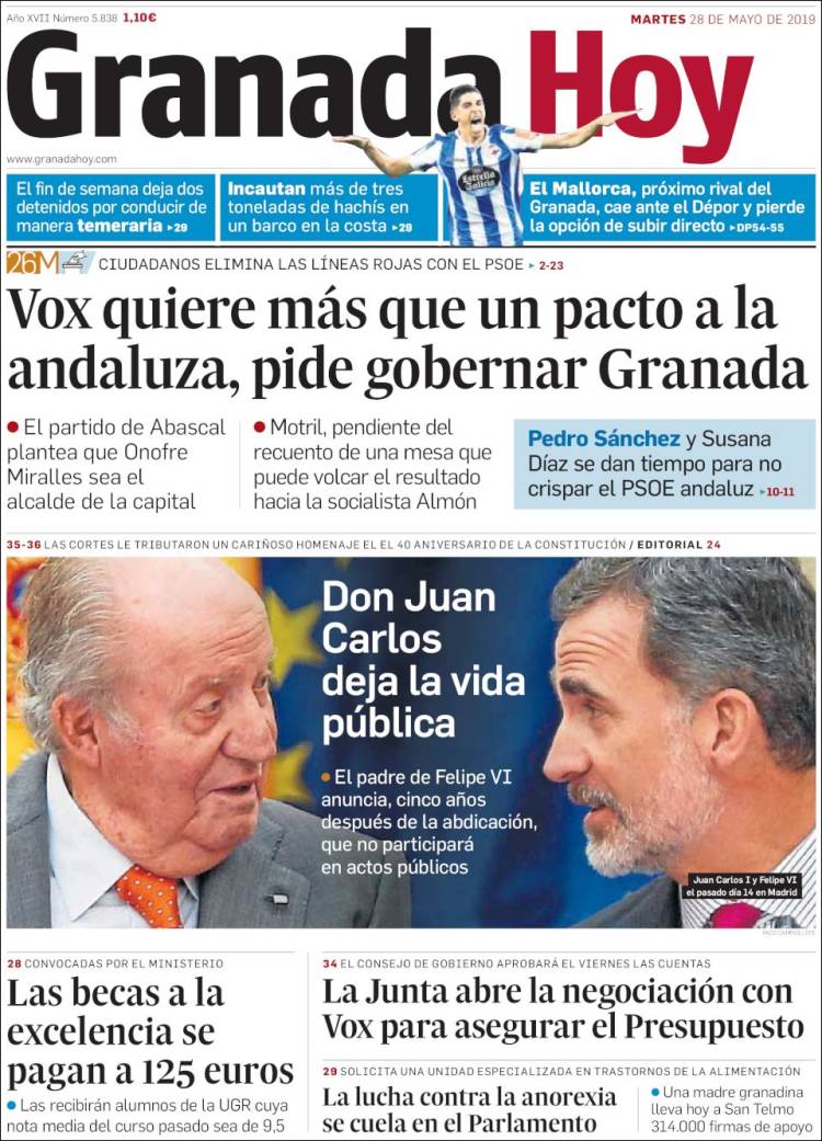 Portada de Granada Hoy (España)