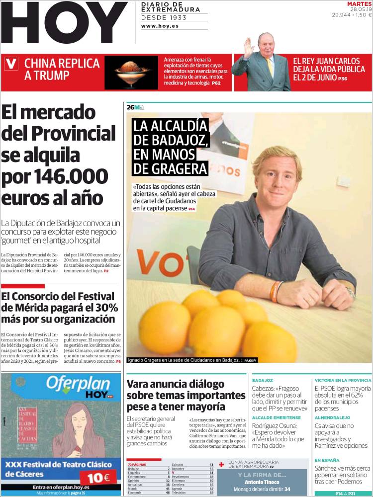 Portada de Hoy - Badajoz (España)