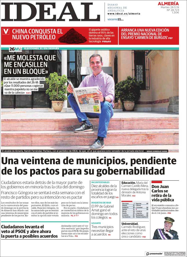 Portada de Ideal Almeria (España)