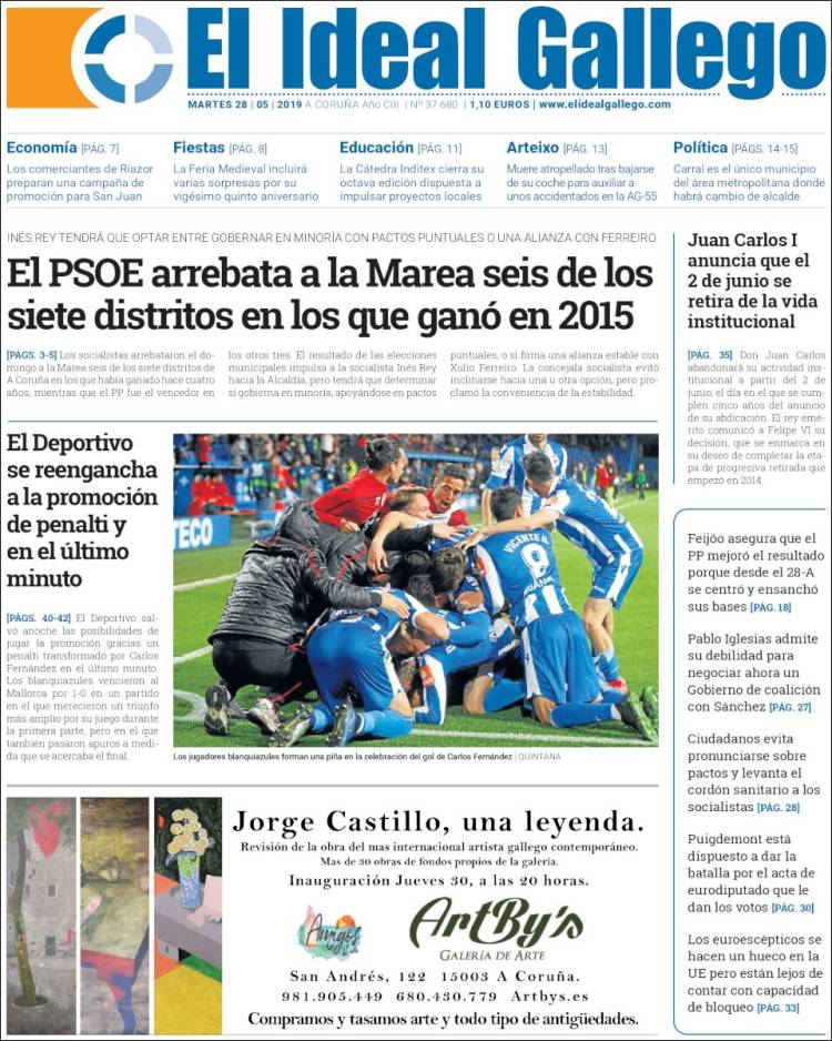 Portada de El Ideal Gallego (España)