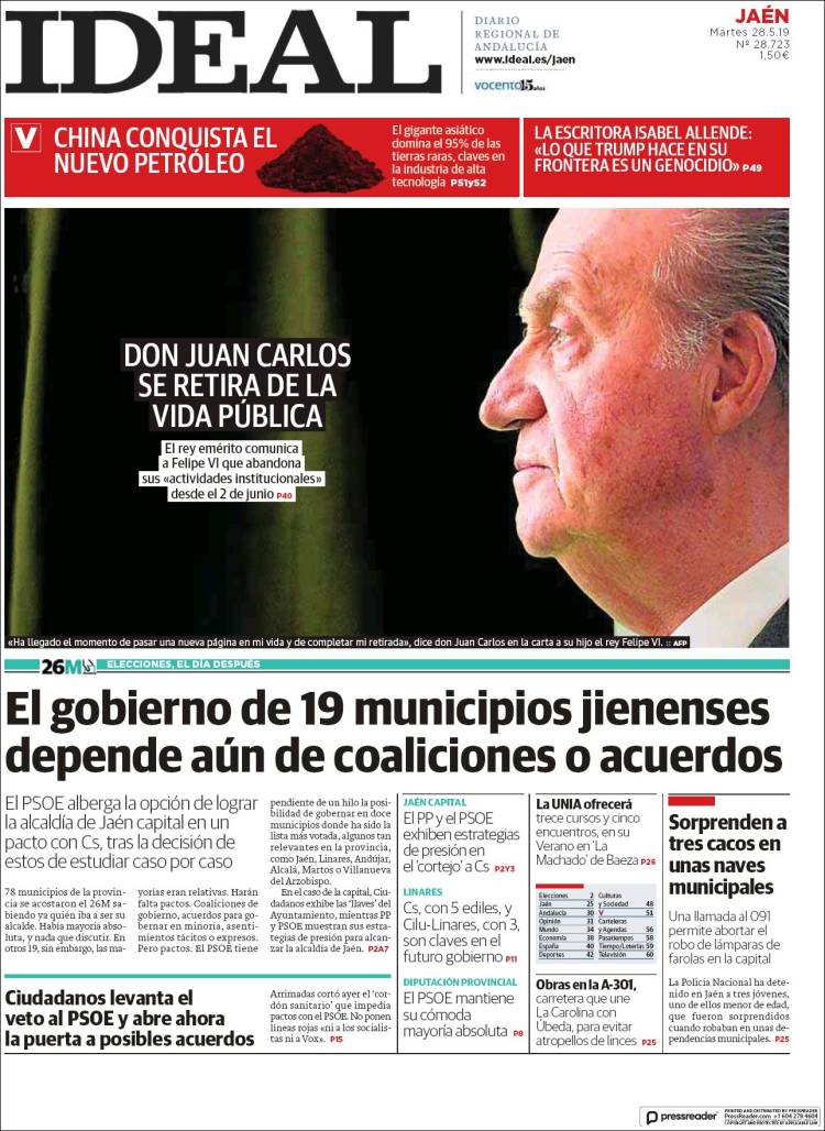 Portada de El Ideal de Jaén (España)