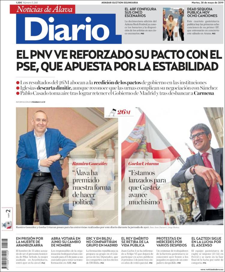 Portada de Noticias de Álava (Spain)