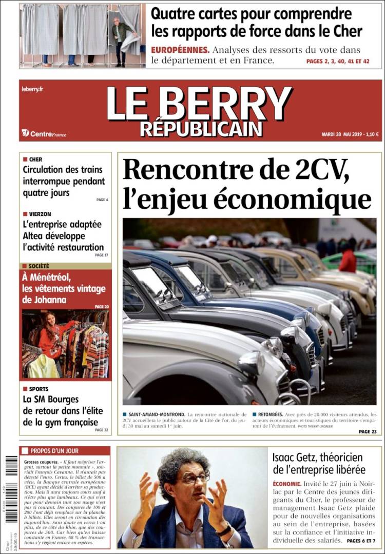Portada de Berry Republicain (Francia)