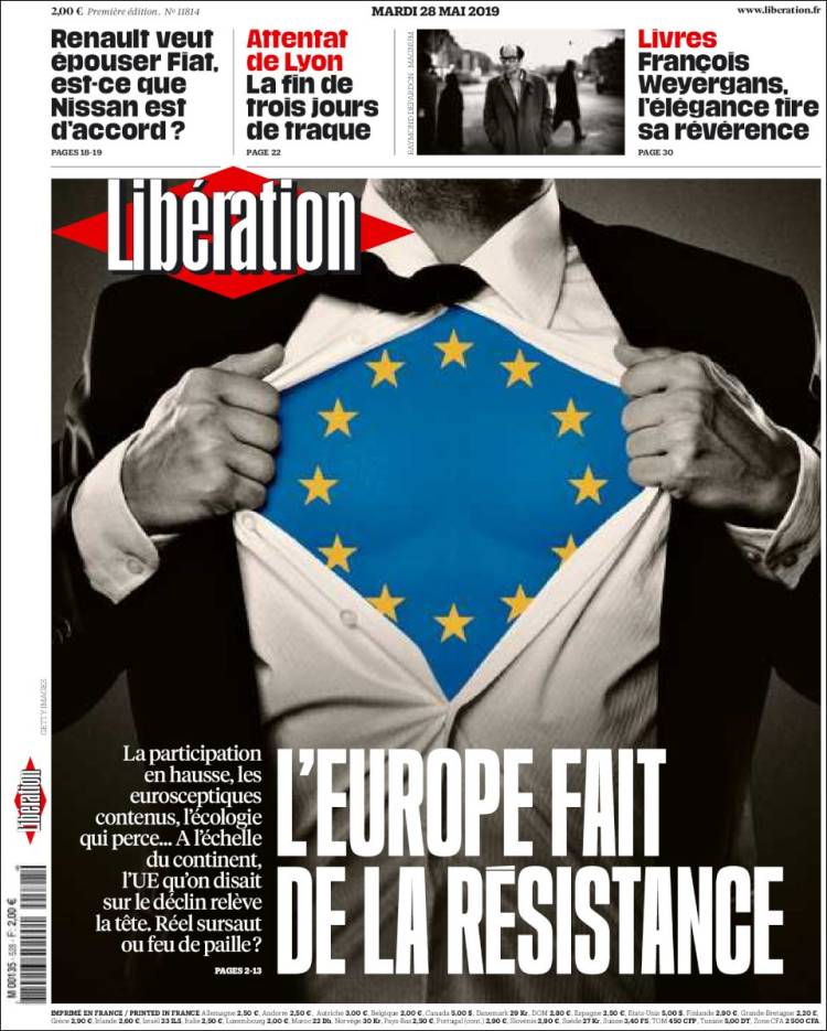Portada de Libération (Francia)