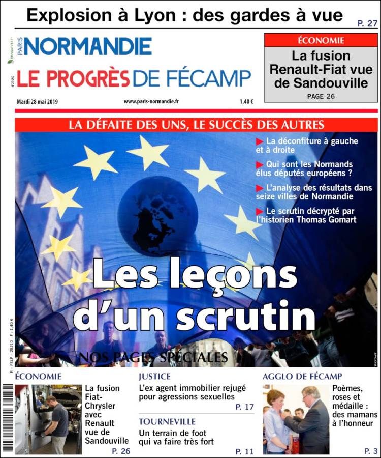 Portada de Progres de Fecamp (Francia)