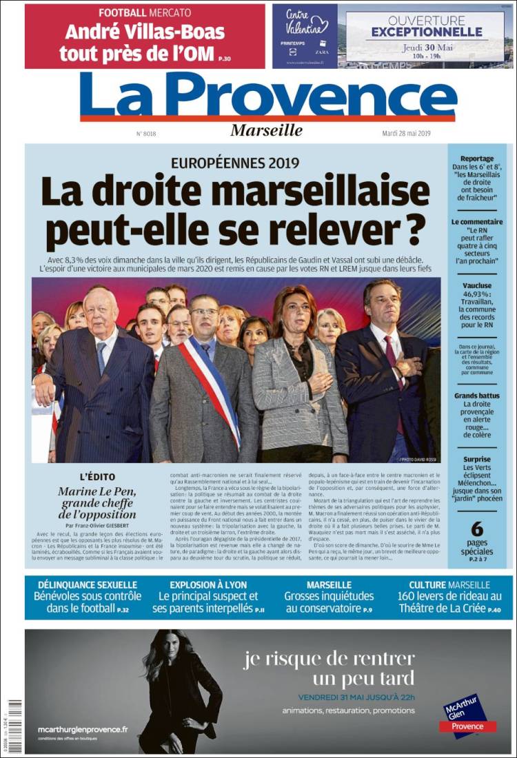 Portada de La Provence (Francia)