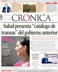 Portada de La Crónica de Hoy (México)