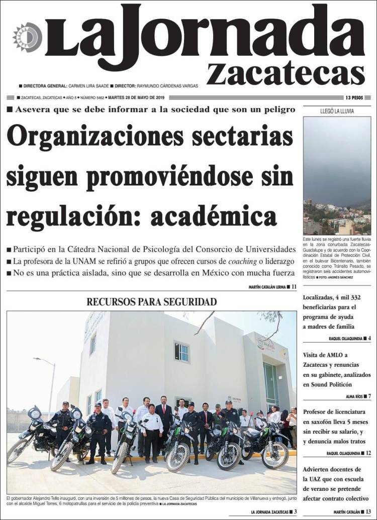 Portada de Jornada de Zacatecas (México)