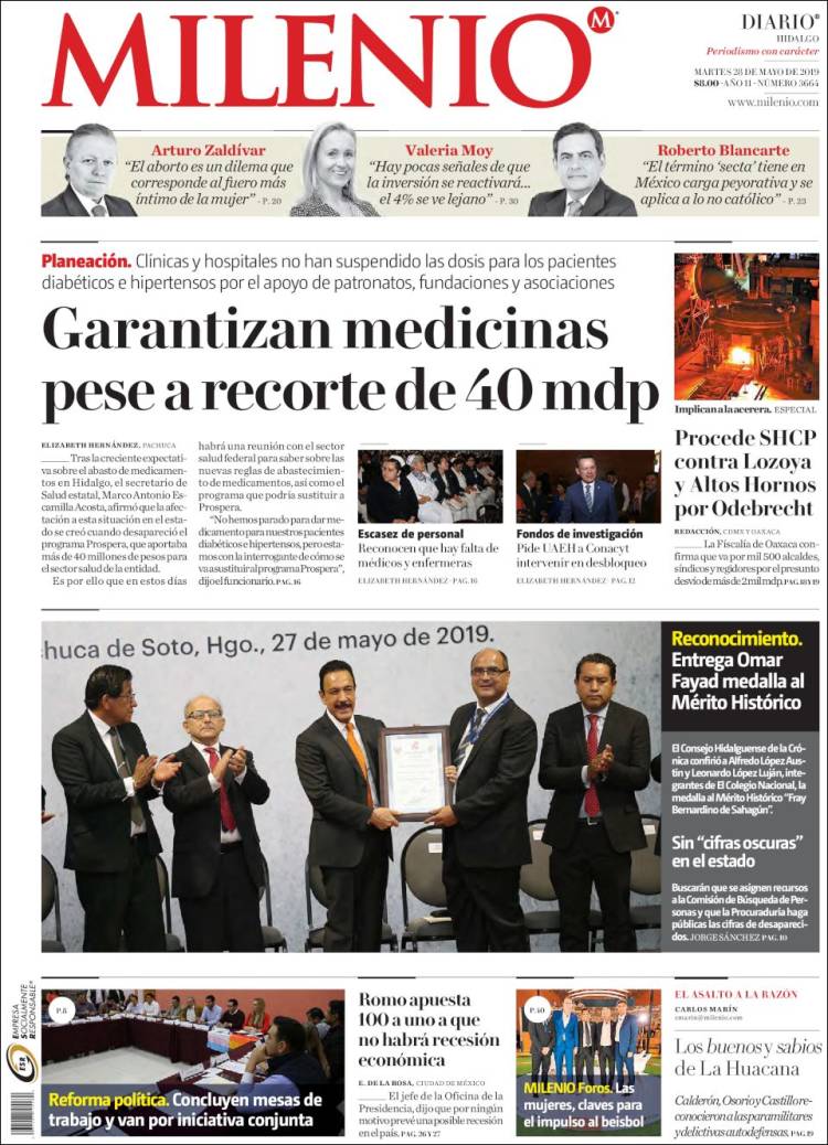 Portada de Milenio de Hidalgo (México)
