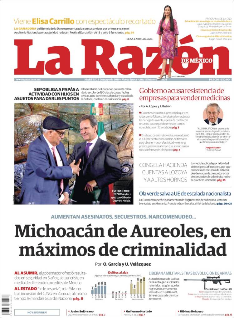 Portada de La Razón (México)