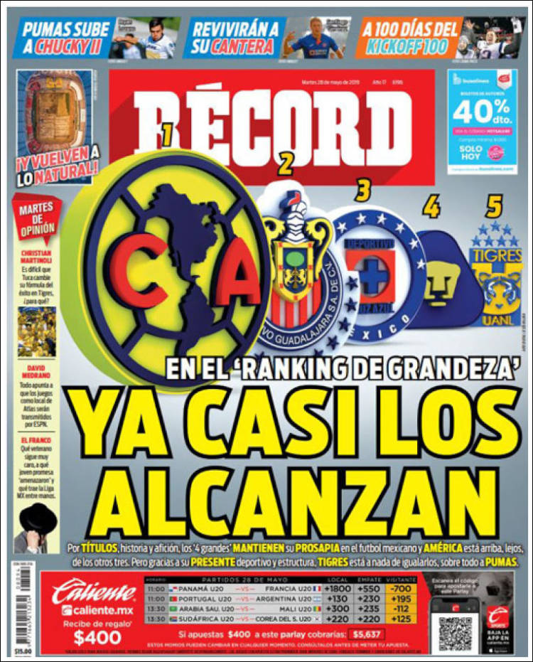 Portada de Record (México)
