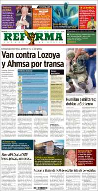 Portada de Reforma (México)