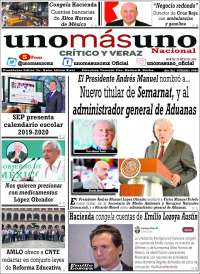 Portada de unomásuno (México)