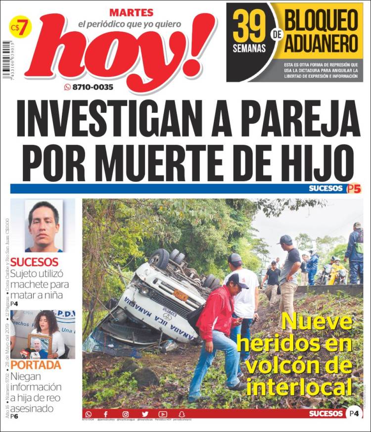 Portada de Hoy (Nicaragua)