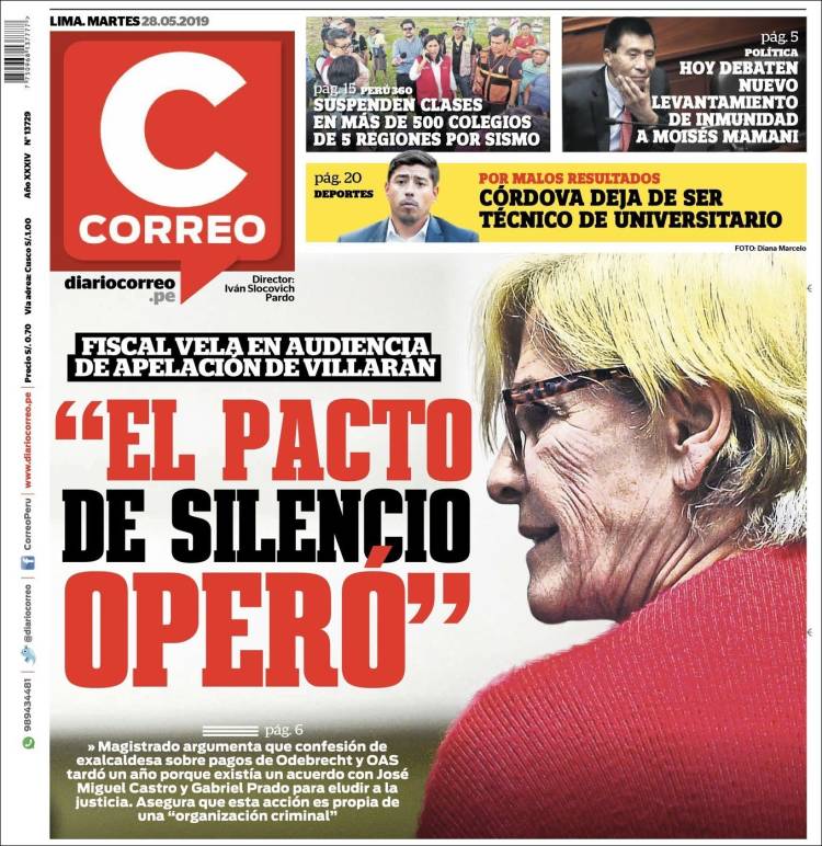 Portada de Diario Correo (Per&uacute;)