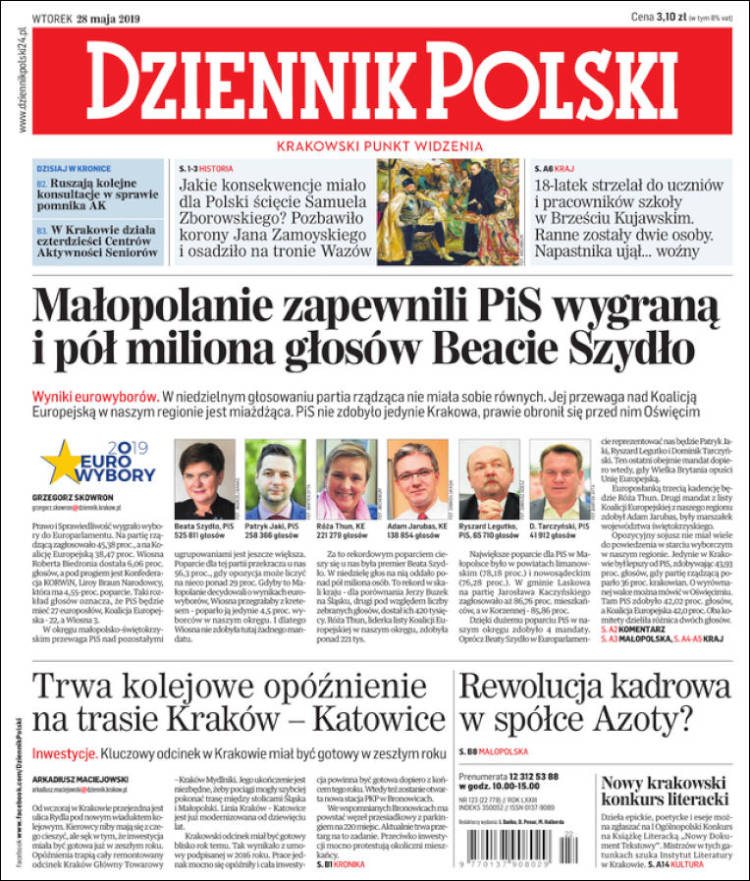 Portada de Dziennik (Polonia)