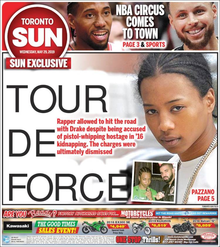 Portada de The Toronto Sun (Canada)