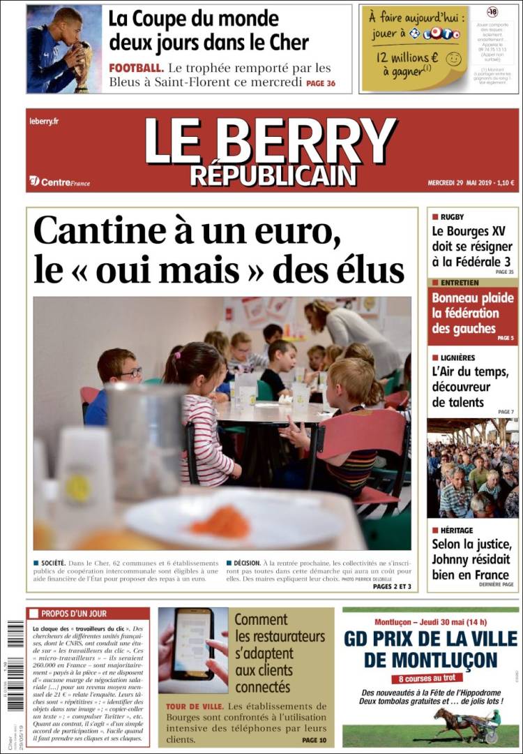 Portada de Berry Republicain (Francia)