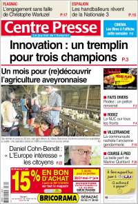 Portada de Centre Presse (Francia)