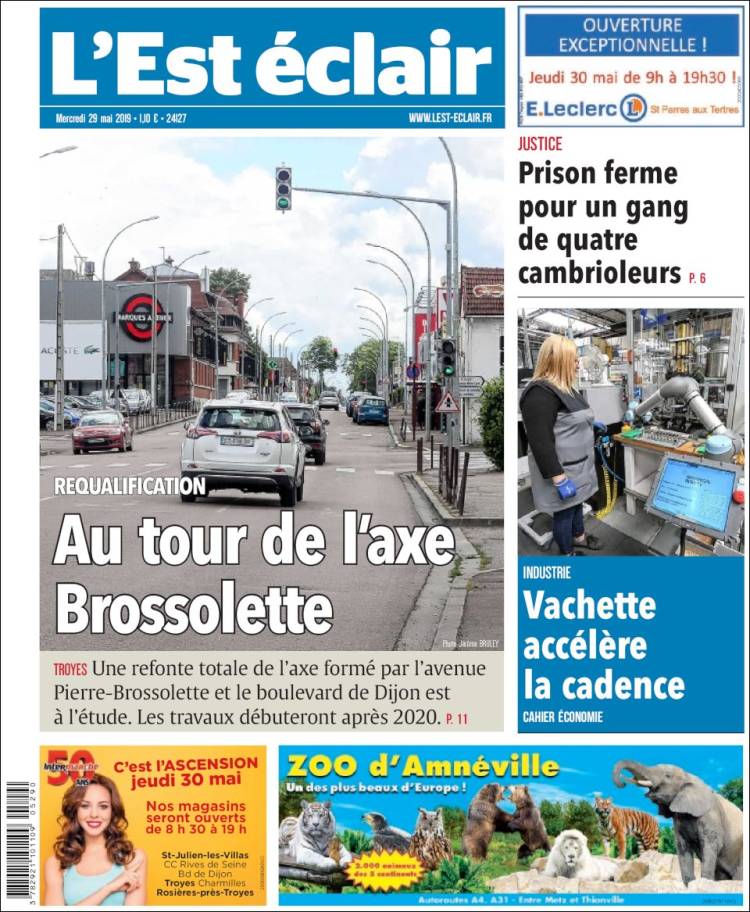 Portada de L'Est Eclair (Francia)