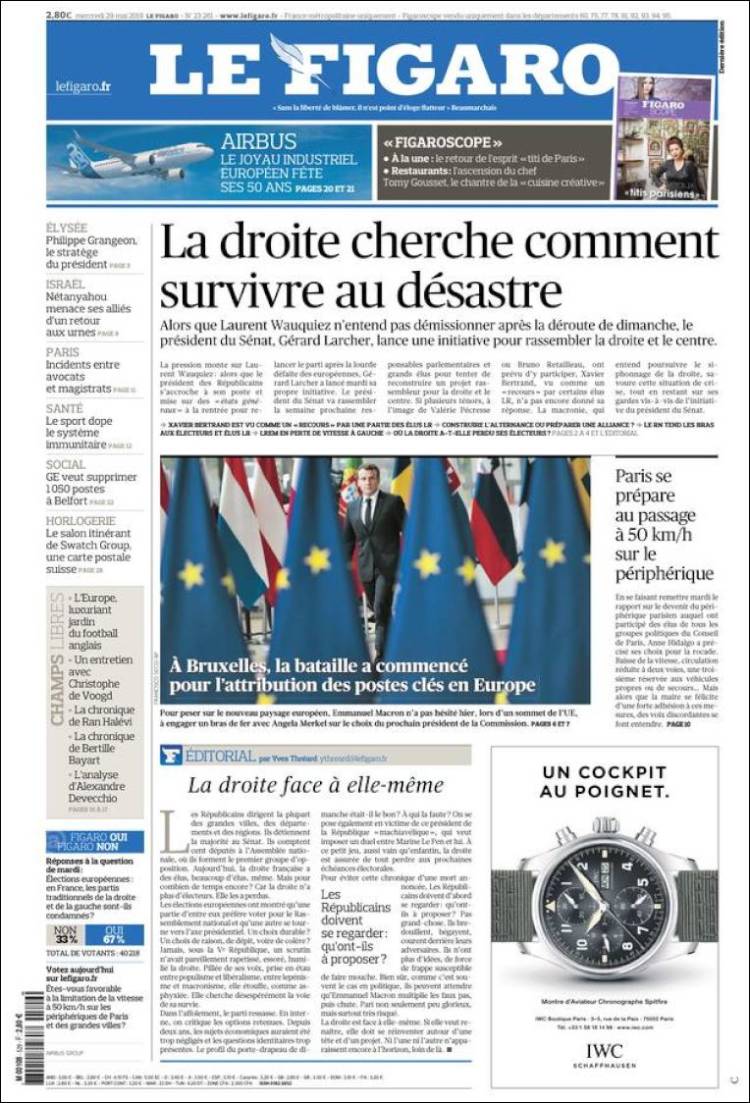 Portada de Le Figaro (Francia)